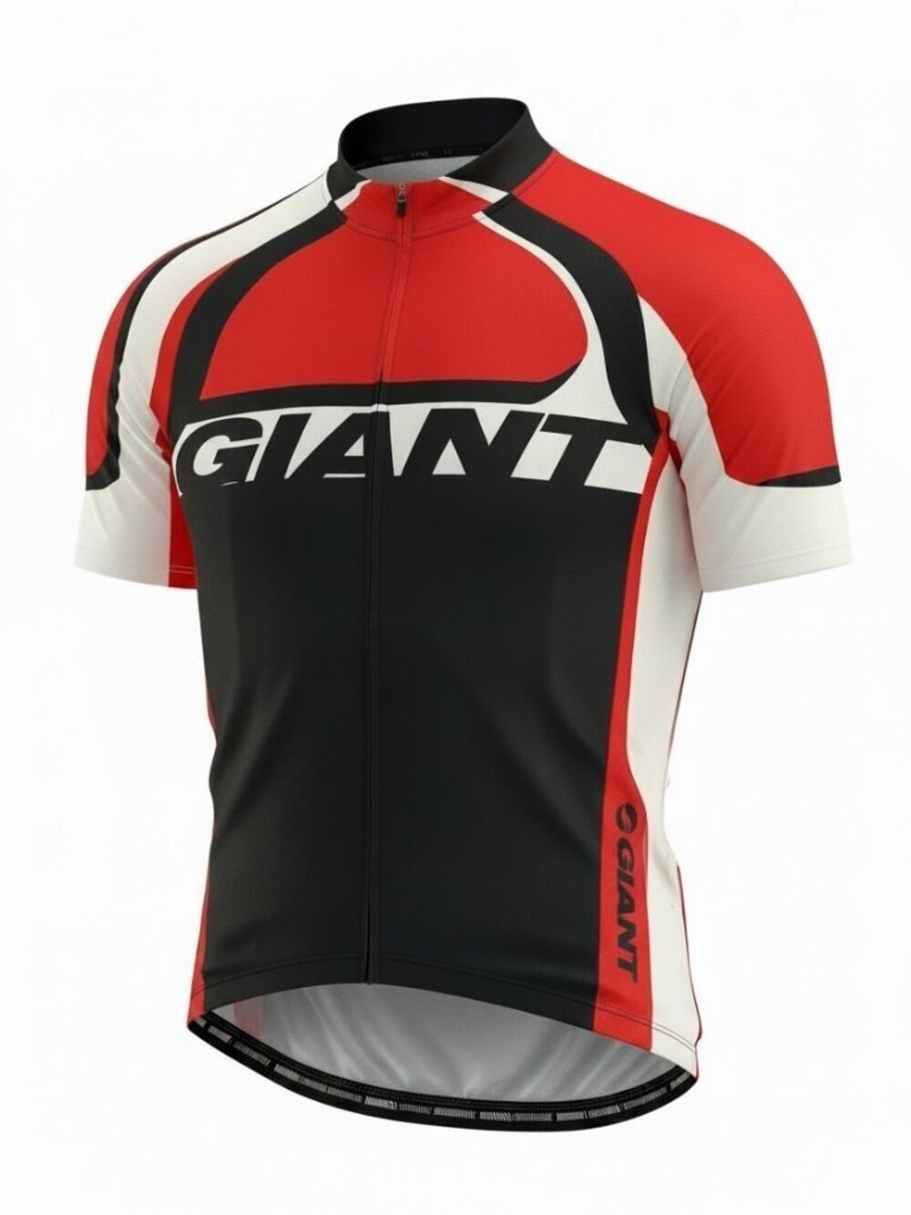 GIANT Red Black White Cycling Jersey Full Zip Road Bike Racing Performance Top s